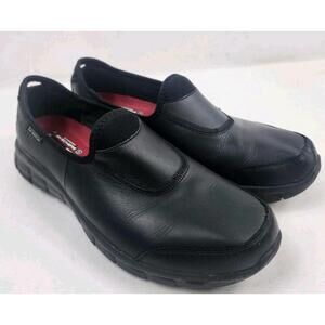 Skechers Work Womens 11 M Relaxed Fit Memory Foam Slip Reistant EH Shoes Black